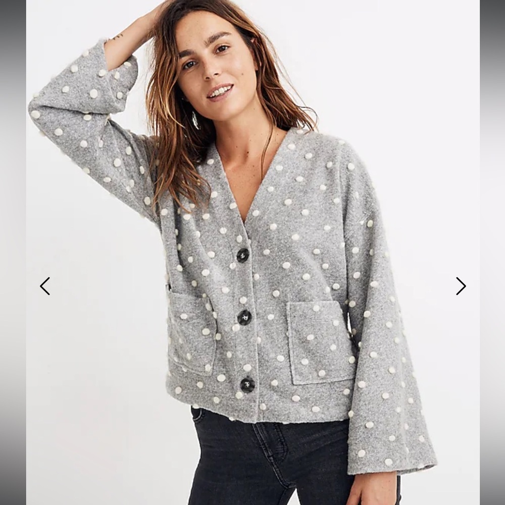 MADEWELL/Texture & Thread Boxy Bobble Cardigan